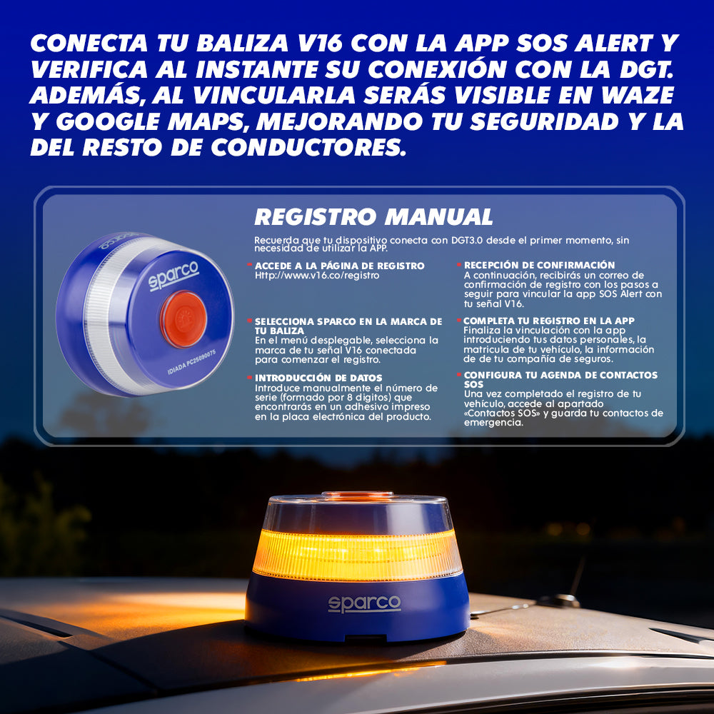 Baliza V16 Sparco homologada
