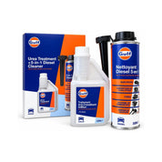 Gulf Pack Aditivos Diésel + AdBlue 250 ml + Limpiador Diésel 5 en 1 300 ml – Anticristalizante Urea, Limpia Inyectores, Turbo, DPF y EGR – Protege Sistema SCR