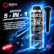 SPARCO Aditivo Limpiador Profesional Diésel 5 en 1 (300 ml)