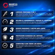 SPARCO Aditivo Limpiador Profesional Diésel 5 en 1 (300 ml)